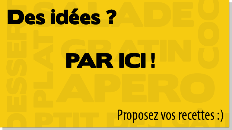 Des idées? Contactez nous !